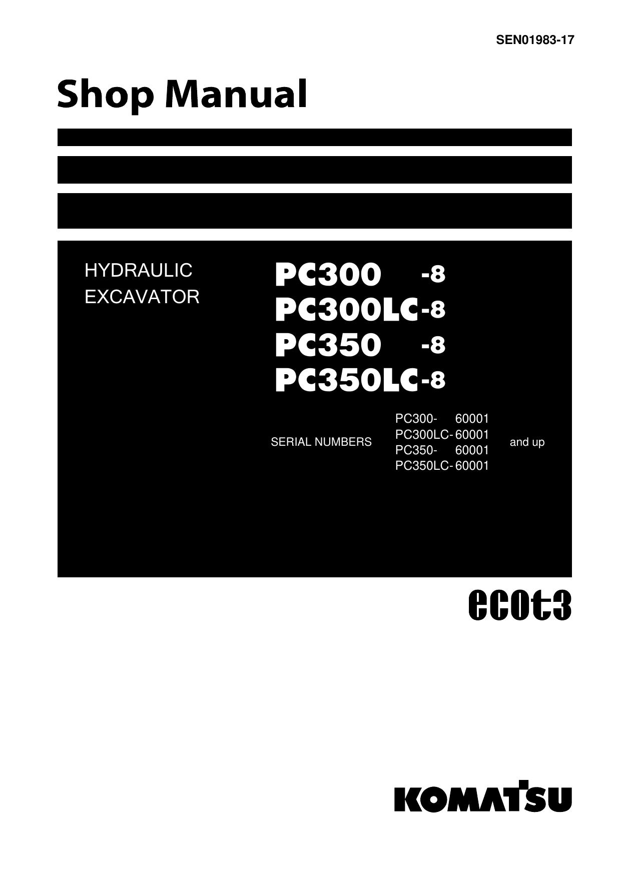 PC300-8, PC300LC-8, PC350-8, PC350LC-8